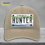 Hunter Michigan State Novelty License Plate Hat Unconstructed Cotton / Khaki