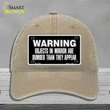 Objects In Mirror Novelty License Plate Hat Unconstructed Cotton / Khaki