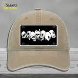 Skulls Novelty License Plate Hat Unconstructed Cotton / Khaki