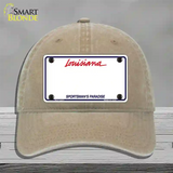 Louisiana Sportsman Blank Plate Novelty License Plate Hat Unconstructed Cotton / Khaki