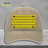 Yellow Black Anchor Novelty License Plate Hat Unconstructed Cotton / Khaki