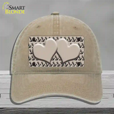Tan Black Anchor Tan Heart Center Novelty License Plate Hat Unconstructed Cotton / Khaki