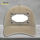 Tan Black Anchor Scallop Center Novelty License Plate Hat Unconstructed Cotton / Khaki