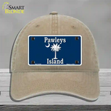 Pawleys Island Blue Novelty License Plate Hat Unconstructed Cotton / Khaki