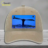 Whale Tail Novelty License Plate Hat Unconstructed Cotton / Khaki