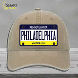 Philadelphia Pennsylvania State Novelty License Plate Hat Unconstructed Cotton / Khaki