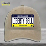 Liberty Bell Pennsylvania State Novelty License Plate Hat Unconstructed Cotton / Khaki