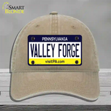 Valley Forge Pennsylvania State Novelty License Plate Hat Unconstructed Cotton / Khaki