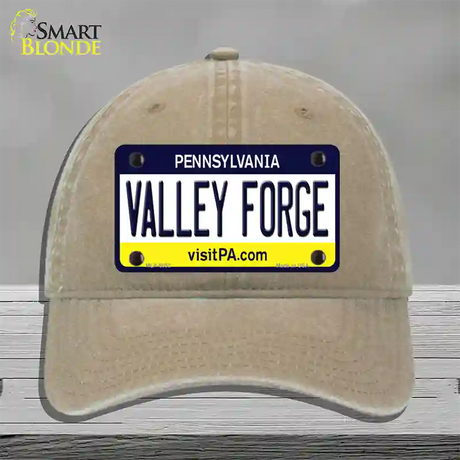 Valley Forge Pennsylvania State Novelty License Plate Hat Unconstructed Cotton / Khaki