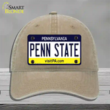 Penn State Pennsylvania State Novelty License Plate Hat Unconstructed Cotton / Khaki