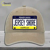 Jersey Shore Pennsylvania State Novelty License Plate Hat Unconstructed Cotton / Khaki