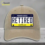 Retired Pennsylvania State Novelty License Plate Hat Unconstructed Cotton / Khaki