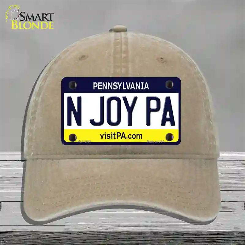N Joy Pennsylvania State Novelty License Plate Hat Unconstructed Cotton / Khaki