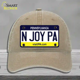 N Joy Pennsylvania State Novelty License Plate Hat Unconstructed Cotton / Khaki