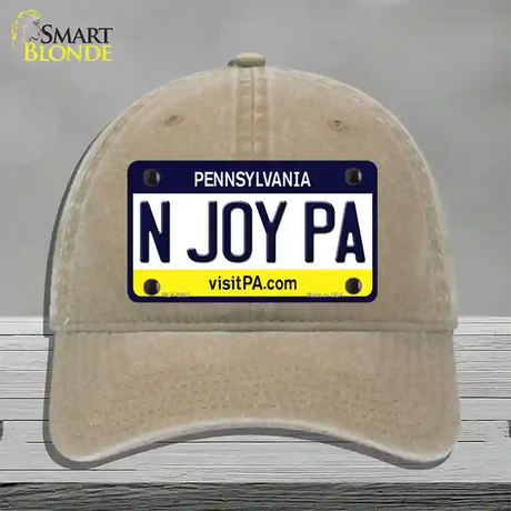 N Joy Pennsylvania State Novelty License Plate Hat Unconstructed Cotton / Khaki