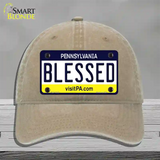 Blessed Pennsylvania State Novelty License Plate Hat Unconstructed Cotton / Khaki