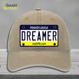 Dreamer Pennsylvania State Novelty License Plate Hat Unconstructed Cotton / Khaki