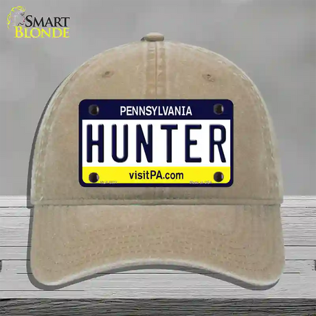 Hunter Pennsylvania State Novelty License Plate Hat Unconstructed Cotton / Khaki