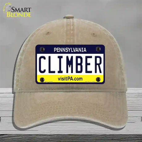 Climber Pennsylvania State Novelty License Plate Hat Unconstructed Cotton / Khaki