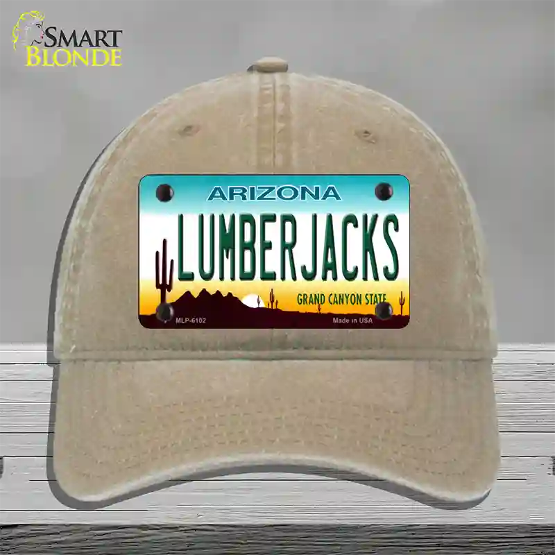 Arizona Lumberjacks Novelty License Plate Hat Unconstructed Cotton / Khaki