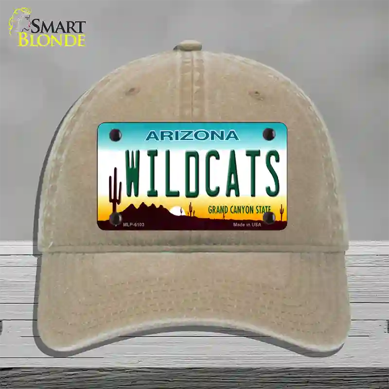 Wildcats Arizona Novelty License Plate Hat Unconstructed Cotton / Khaki