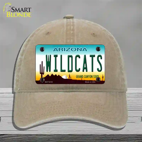 Wildcats Arizona Novelty License Plate Hat Unconstructed Cotton / Khaki