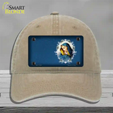 Virgin Mary Novelty License Plate Hat Unconstructed Cotton / Khaki