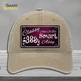Classy Sassy Novelty License Plate Hat Unconstructed Cotton / Khaki