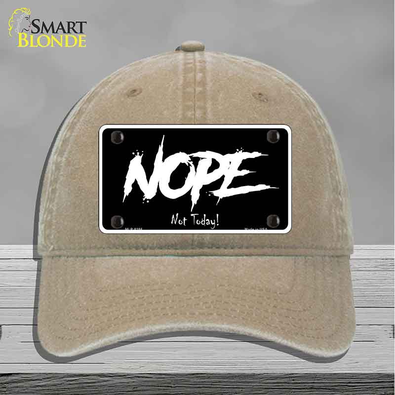 Nope Not Today Novelty License Plate Hat