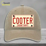 Cooter Novelty License Plate Hat Unconstructed Cotton / Khaki