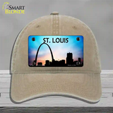 St Louis Silhouette Novelty License Plate Hat Unconstructed Cotton / Khaki