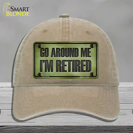 Go Around Me Novelty License Plate Hat Unconstructed Cotton / Khaki