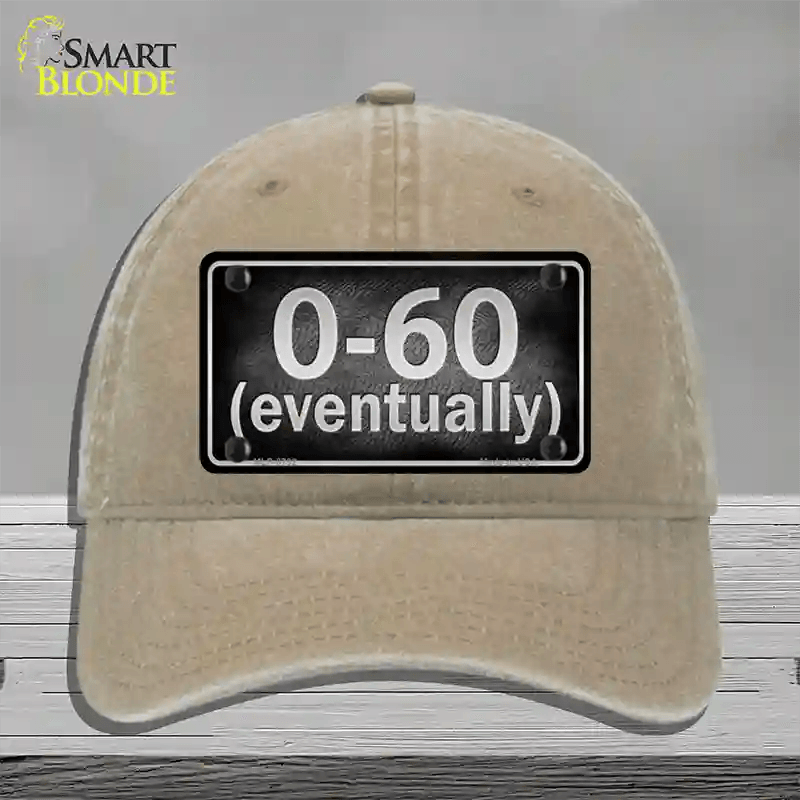 0 To 60 Novelty License Plate Hat Unconstructed Cotton / Khaki