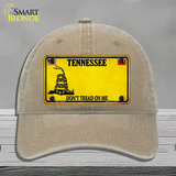 Tennessee Dont Tread On Me Novelty License Plate Hat Unconstructed Cotton / Khaki