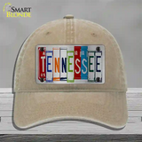 Tennessee License Plate Art Novelty License Plate Hat Unconstructed Cotton / Khaki