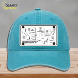 Route 66 Historic States Novelty License Plate Hat Unconstructed Cotton / Lake Blue