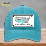 A Piece Of History Novelty License Plate Hat Unconstructed Cotton / Lake Blue