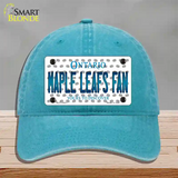 Maple Leafs Fan Ontario Novelty License Plate Hat Unconstructed Cotton / Lake Blue