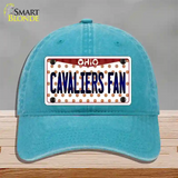 Cavaliers Fan Ohio Novelty License Plate Hat Unconstructed Cotton / Lake Blue