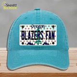 Blazers Fan Oregon Novelty License Plate Hat Unconstructed Cotton / Lake Blue