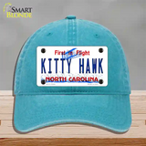 North Carolina Kitty Hawk Novelty License Plate Hat Unconstructed Cotton / Lake Blue