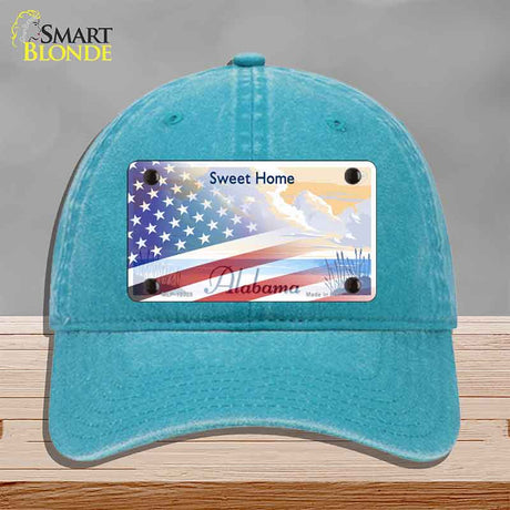Alabama with American Flag Novelty License Plate Hat HAT-MLP-12329
