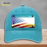 Arizona with American Flag Novelty License Plate Hat HAT-MLP-12331