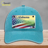 Alabama with American Flag Novelty License Plate Hat HAT-MLP-12475