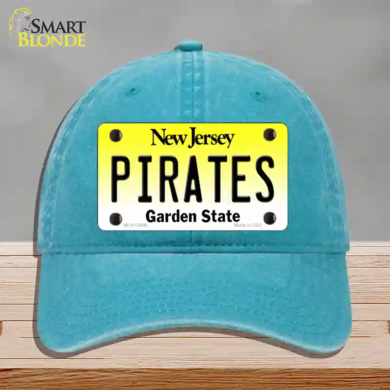 Pirates Novelty License Plate Hat Unconstructed Cotton / Lake Blue