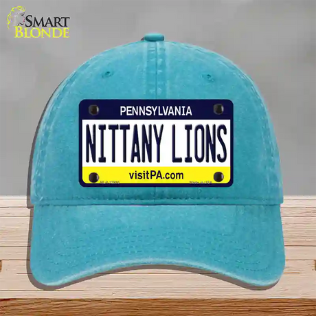 Nittany Lions Novelty License Plate Hat Unconstructed Cotton / Lake Blue