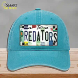 Predators Strip Art Novelty License Plate Hat Tag Unconstructed Cotton Lake Blue