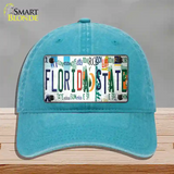 Florida State Strip Art Novelty License Plate Hat Tag Unconstructed Cotton Lake Blue