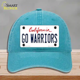 Go Warriors Novelty License Plate Hat Tag Unconstructed Cotton Lake Blue