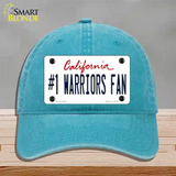 Number 1 Warriors Fan Novelty License Plate Hat Tag Unconstructed Cotton Lake Blue